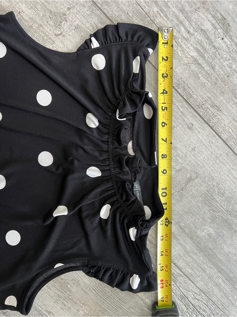 Adrianna Papell Polka Dot Black Sleeveless Top Sz S - Picture 7 of 10